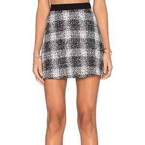 BCBGeneration Black Combo Tweed Skater Mini Skirt • Size 2